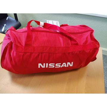 Custom tailored indoor car cover Nissan QashQai 1st series Maranello Red with mirror pockets print included