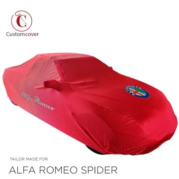 Indoor Autoabdeckung Alfa Romeo 916 Spider/GTV Maranello Rot Mit Spiegeltaschen