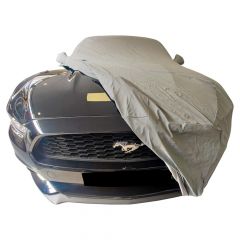 Bâche Voiture ImperméAble pour Ford V8/Boss 302/Shelby GT500/EcoBoost/Mach  1/Bullitt/Mustang GT,Housse Voiture Protection UV Respirant avec Bandes