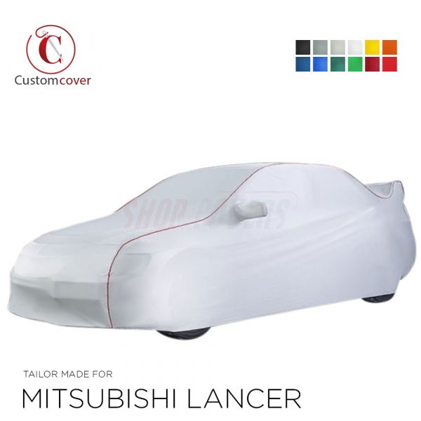 Maßgeschneiderte Autoabdeckung passend für Mitsubishi Lancer 1999-2008  indoor (12 farben) mit Spiegeltaschen, OEM-Qualität und Passform