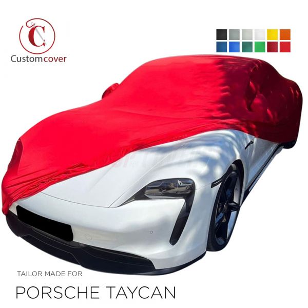 Maßgeschneiderte Autoabdeckung passend für Porsche Taycan 2019-present  indoor (12 farben) mit Spiegeltaschen, OEM-Qualität und Passform
