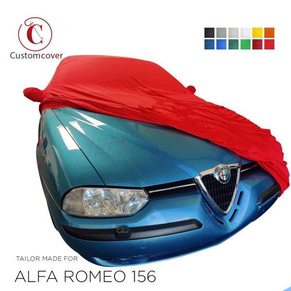 Maßgeschneiderte Autoabdeckung passend für Alfa Romeo 156 1997-2007 indoor  (12 farben) mit Spiegeltaschen, OEM-Qualität und Passform