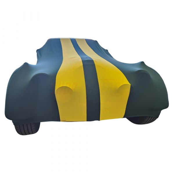 Bâche design spéciale adaptée à Morgan Plus 6 2019-present Green with  yellow striping housse de voiture pour l'intérieur