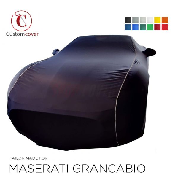 Maßgeschneiderte Autoabdeckung passend für Maserati GranCabrio 2010-Heute  indoor (12 farben) mit Spiegeltaschen, OEM-Qualität und Passform