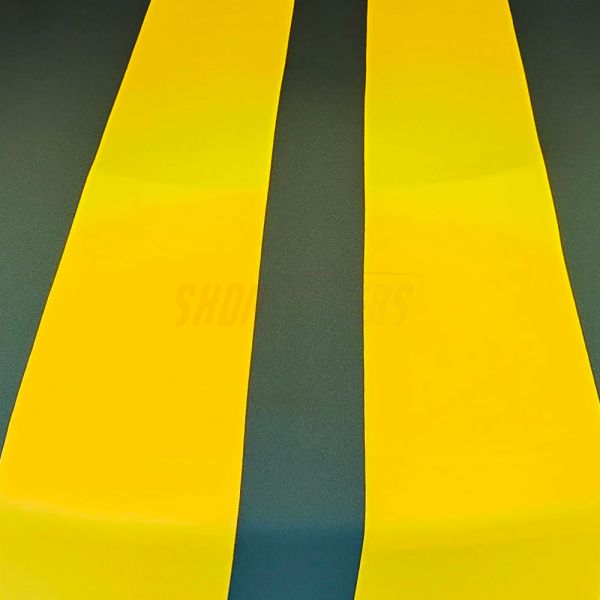 Indoor-Autoabdeckung passend für Citroen DS3 2009-2019 Green with yellow  striping spezielle Design