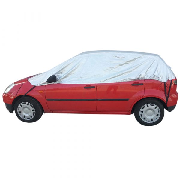 Halb Cover pasend für Ford Fiesta (5th gen) 2002-2008 Kompakte  Autoabdeckung unterwegs oder auf dem Campingplatz