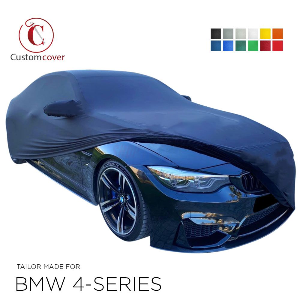 Star Cover Compatible avec Une bâche d'intérieur pour BMW M4 Competition  Housse avec Manchons de rétroviseurs Gris