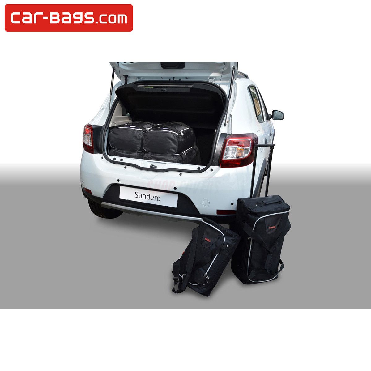 Travel bags fits Dacia Sandero tailor made (6 bags), Time and space saving  for € 379, Perfect fit Car Bags