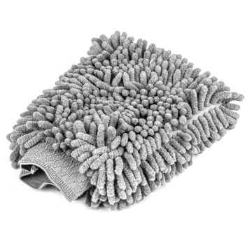 Luxury Grey Microfiber Wash Mitt – Gentle Cleaning Excellence