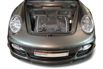 Reistassen set op maat gemaakt voor Porsche 911 (997) 2WD + 4WD. With CD-changer in luggage space 2004-2012