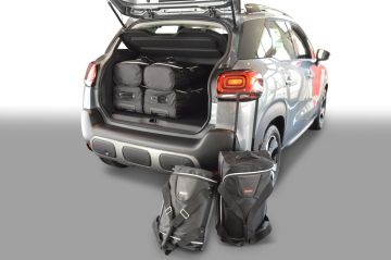 Set di borse da viaggio realizzato su misura per Citroen C3 Aircross (adjustable boot floor in highest position) 2017-attuale