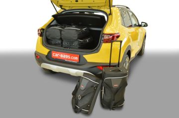 Set de sacs de voyage sur mesure pour Kia Stonic (adjustable boot floor in highest position) 2017-actuel