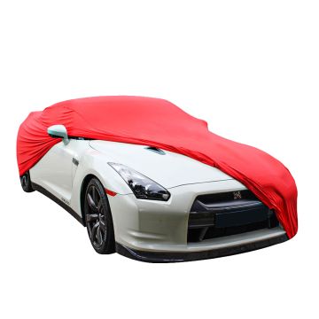 Telo copriauto da interno Nissan GT-R R35 Maranello Red con logo