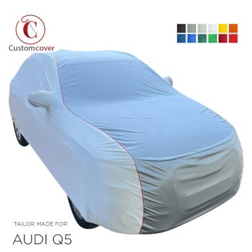 Custom tailored indoor car cover Audi Q5 with mirror pockets