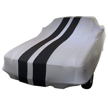 Indoor car cover Mercedes-Benz R107 SL grey & black striping