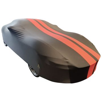 Indoor car cover Ferrari Roma Spider black with red striping