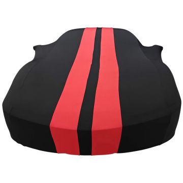 Indoor car cover Ferrari F430 Berlinetta Black with red striping