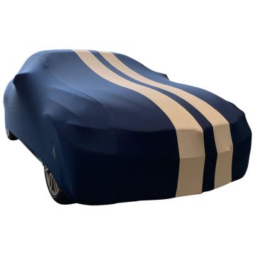 Indoor car cover BMW 4-series G22 & G23 Blue with white striping