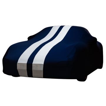 Indoor car cover Porsche 911 (997) Blue with white striping