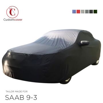 Custom tailored outdoor car cover Saab 9-3 with mirror pockets