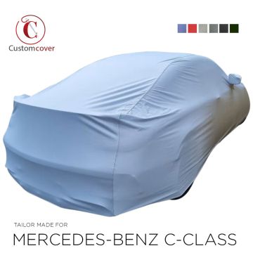 Custom tailored outdoor car cover Mercedes-Benz C-Class with mirror pockets