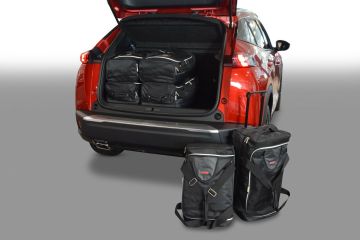 Set de sacs de voyage sur mesure pour Peugeot 2008 (adjustable boot floor in lowest position) 2019-actuel