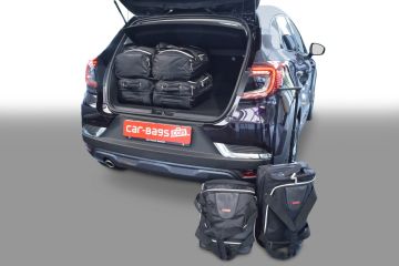 Set di borse da viaggio realizzato su misura per Renault Captur (adjustable boot floor in highest position) 2019-attuale