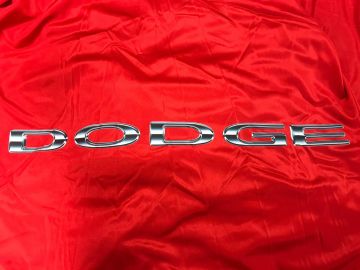 Custom tailored indoor car cover Dodge Journey Maranello Red with mirror pockets print included