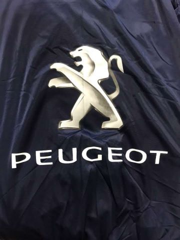 Custom tailored indoor car cover Peugeot 5008 Le Mans Blue with mirror pockets print included