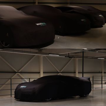 Set of 4 universal car covers for showroom reveal