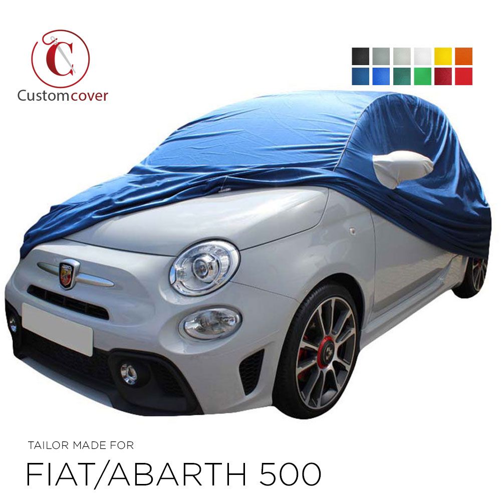 Custom tailored indoor car cover Fiat 500 with mirror pockets