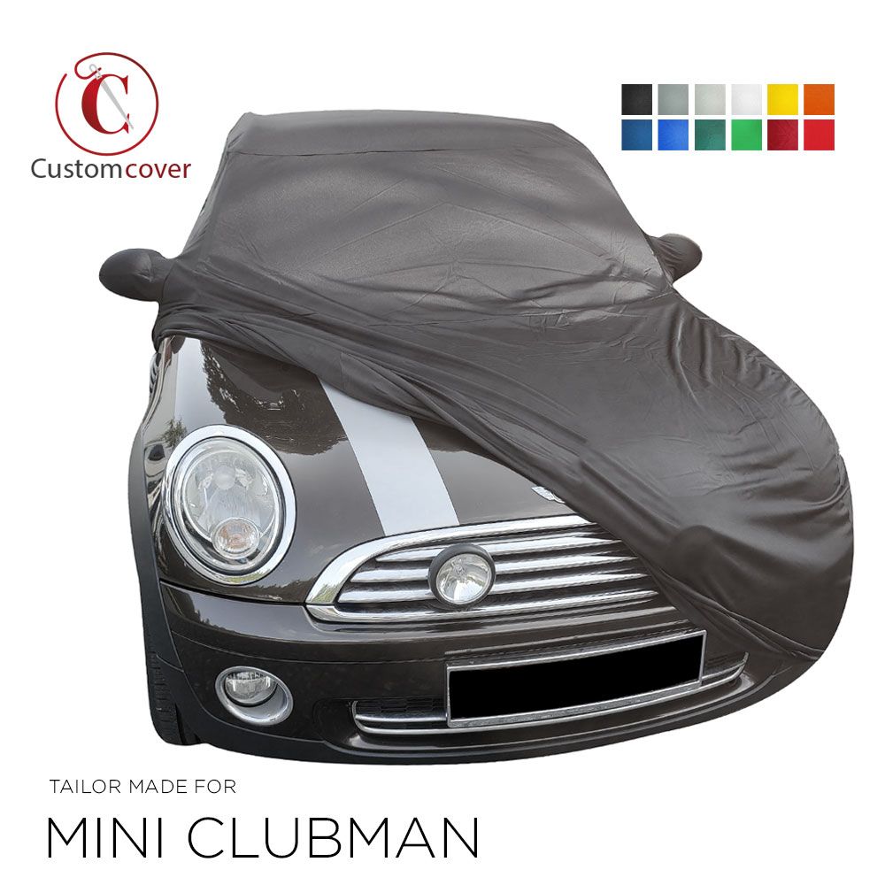 Maßgeschneiderte Autoabdeckung passend für Mini Clubman 2007-present indoor  (12 farben) mit Spiegeltaschen, OEM-Qualität und Passform