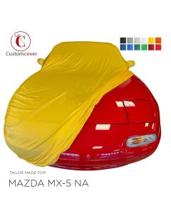 Custom tailored indoor car cover Mazda MX-5 NA with mirror pockets