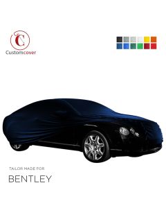 Custom tailored indoor car cover Bentley Azure with mirror pockets