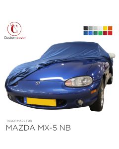 Custom tailored indoor car cover Mazda MX-5 NB with mirror pockets