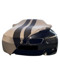 Indoor car cover BMW 4-Series (F32) Coupe grey & black striping