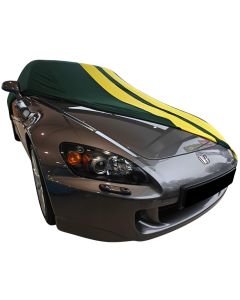 Indoor car cover Honda S2000 green with yellow striping