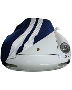 Indoor car cover Porsche 911 (993) Turbo Blue with white striping