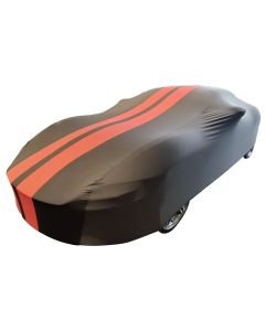 Indoor car cover Ferrari 365 black with red striping