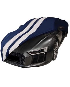 Indoor car cover Audi R8 Spyder Mk1 Blue with white striping