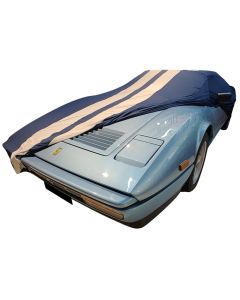 Indoor car cover Ferrari 348 Blue with white striping