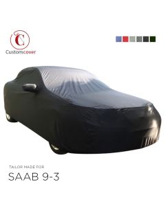 Custom tailored outdoor car cover Saab 9-3 with mirror pockets