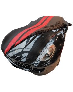 Indoor car cover Ferrari 599 GTB Fiorano black with red striping