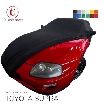 Custom tailored indoor car cover Toyota Supra with mirror pockets