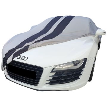 Indoor car cover Audi R8 Spyder grey & black striping