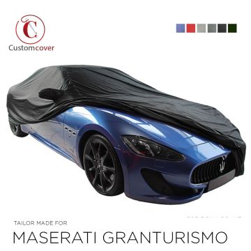 Custom tailored outdoor car cover Maserati GranTurismo with mirror pockets