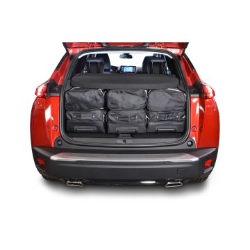 Resväska set specialtillverkat för Peugeot 2008 (adjustable boot floor in highest position) 2019-aktuellt