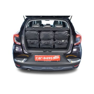 Set di borse da viaggio realizzato su misura per Renault Captur (adjustable boot floor in highest position) 2019-attuale