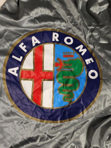 Custom tailored indoor car cover Alfa Romeo Alfetta Quadrofoglio & Sedan Light grey print included
