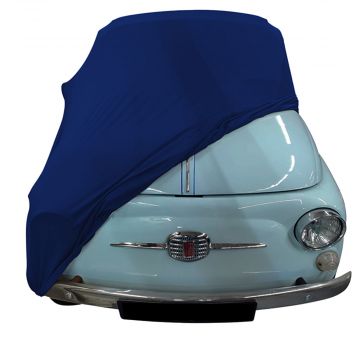 Indoor car cover Fiat 500 Classic with print Le Mans Blue